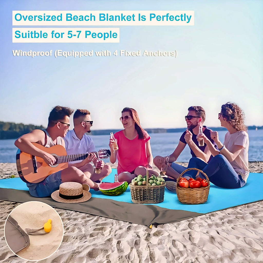 Waterproof Sandproof Beach Mat for 3 Adults