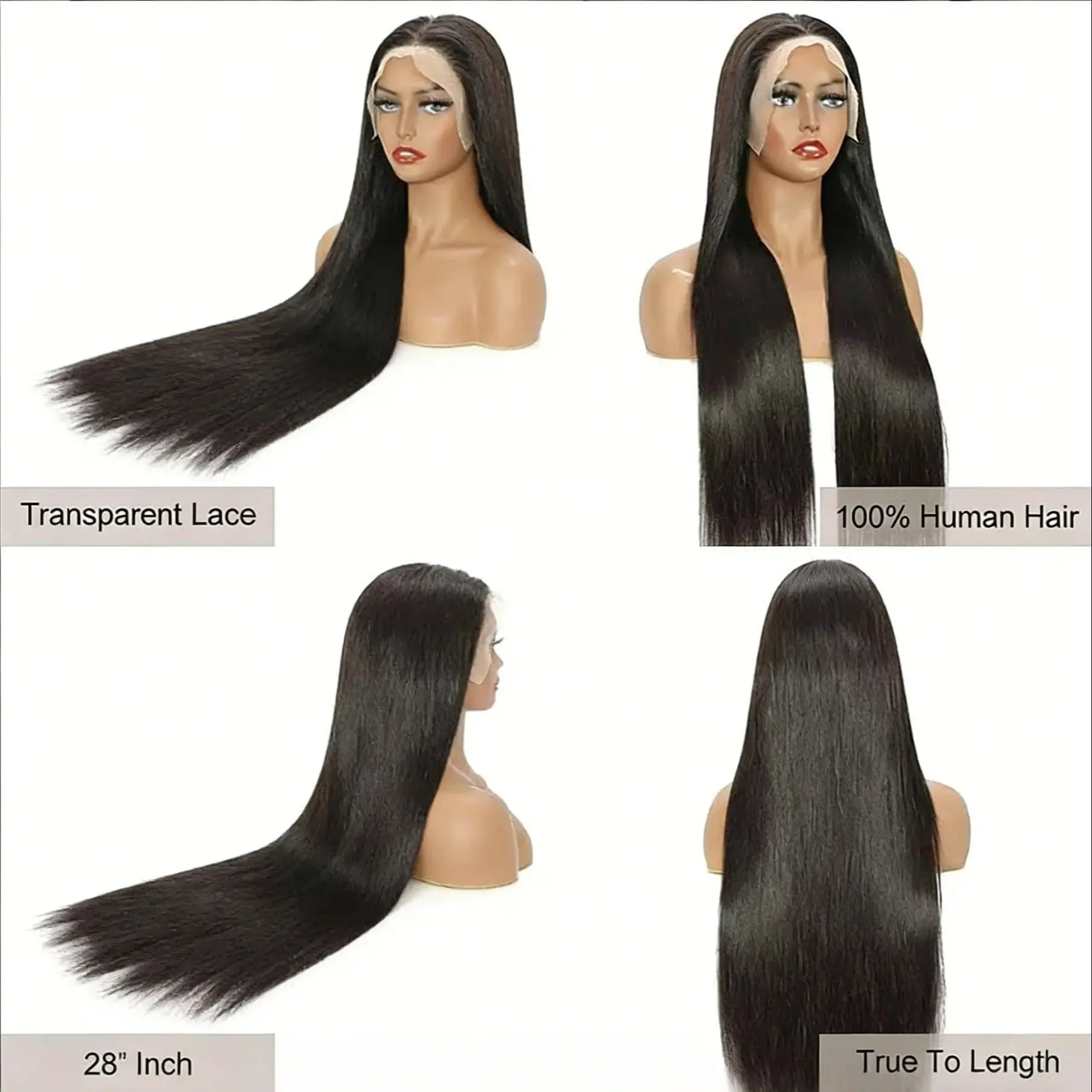 13x6 Lace Front Straight Brazilian Wig 30-42 Inch