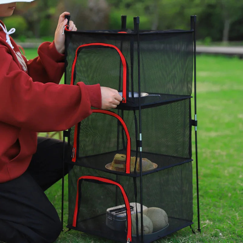 Camping Tableware Hanging Mesh Drying Net