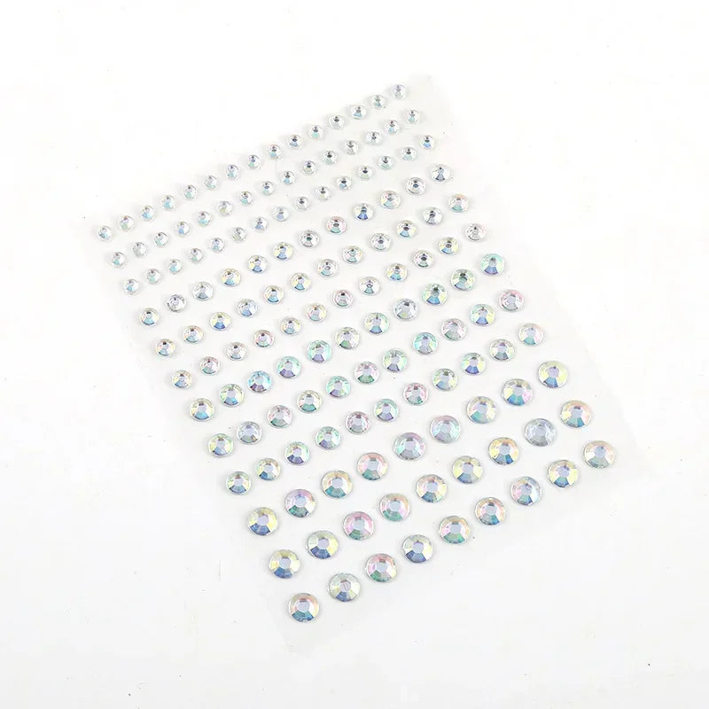 3D Sexy Face Tattoo Stickers Temporary Tattoos Glitter Fake Tattoo Rhinestones Masquerade for Women Party Face Jewels Tattoo