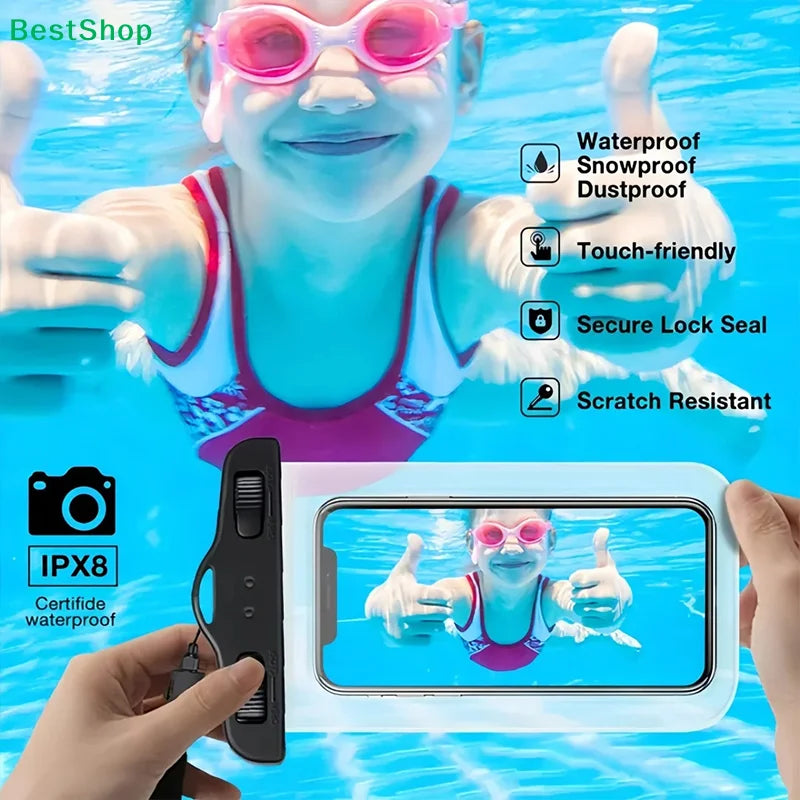 Floating Waterproof Phone Pouch with Lanyard — Beach & Pool Safe