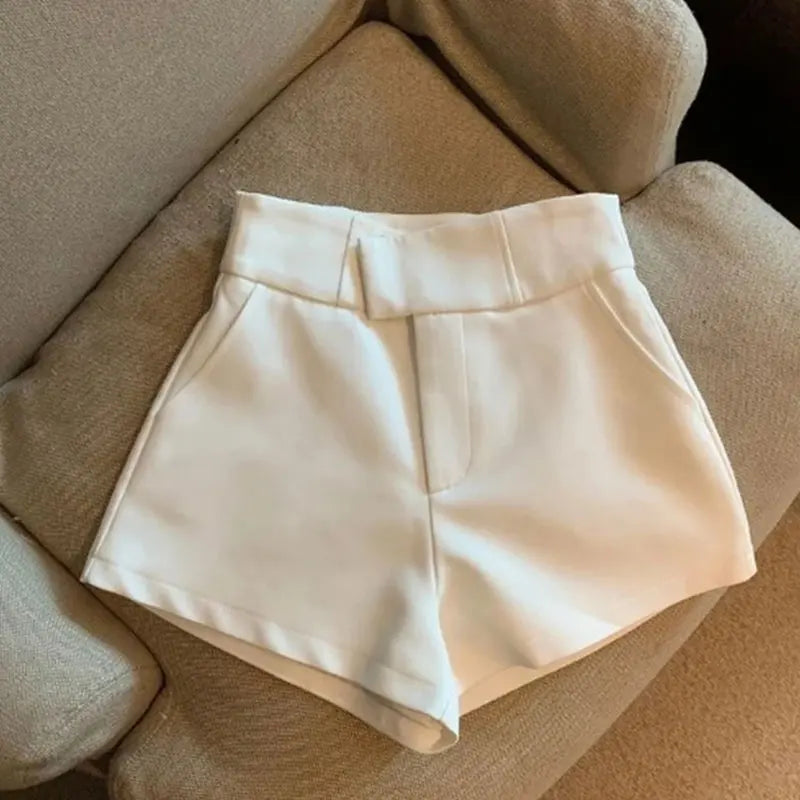 High-Waist A-Line Casual Shorts
