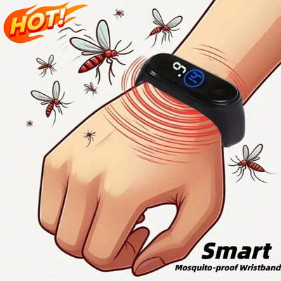 Mosquito Repellent Unisex Wearable Wristband Physical & Ultrasonic Non-Chemical For Home Outdoor Mosquito Repellent Watch New
