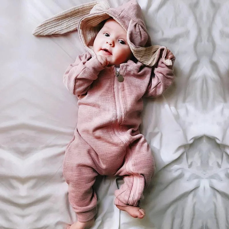 Baby Boys Easter Bunny Hooded Romper