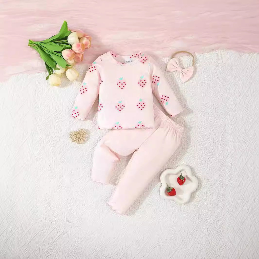 Infant 3-Piece Printing Suit Baby Set