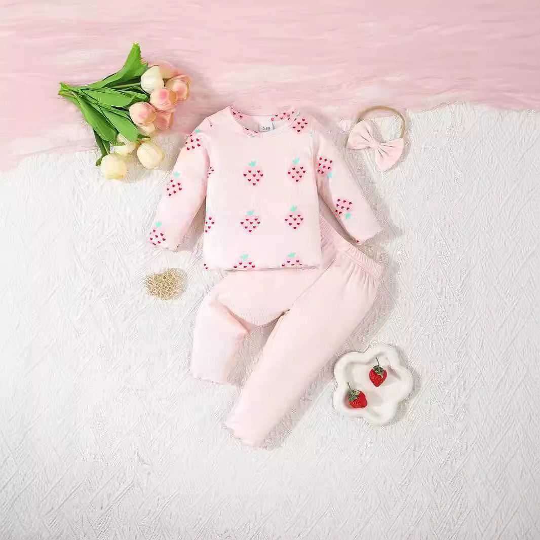 Infant 3-Piece Printing Suit Baby Set