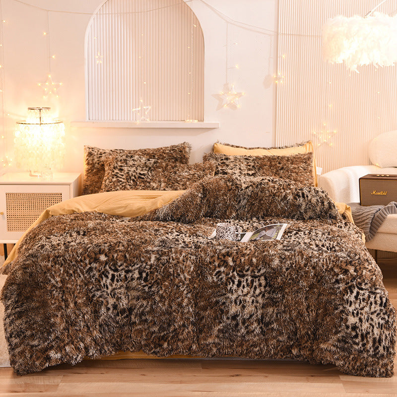 Luxury Fleece Duvet Cover Set — Plush Winter Warmth Bedding