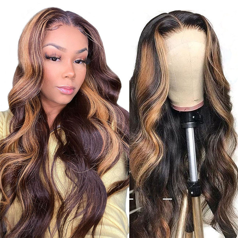 Women's Long Curly Fashion Wig Rose Net Cap