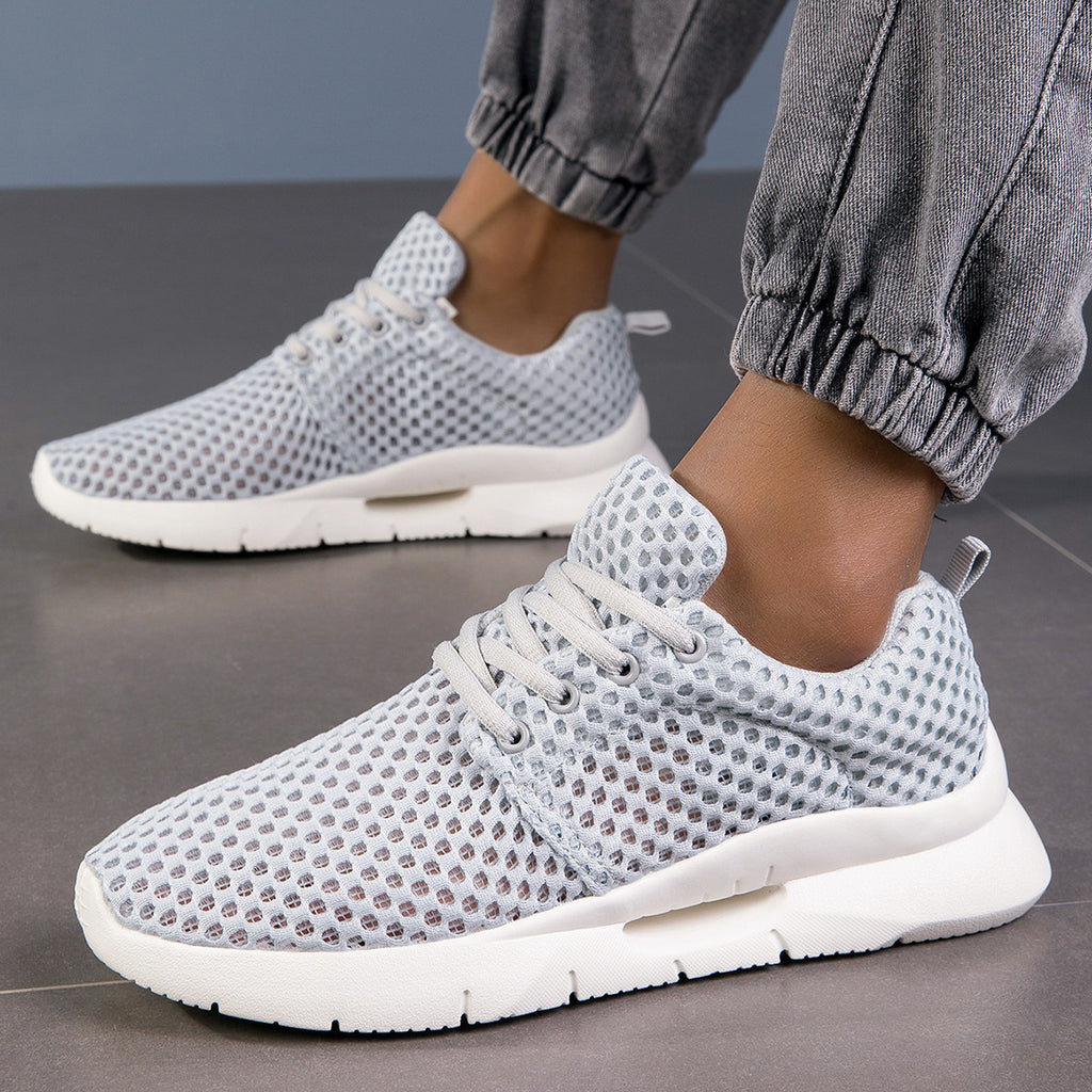 Men's Flyknit Mesh Sneakers — Lightweight Breathable Athletic Shoes
