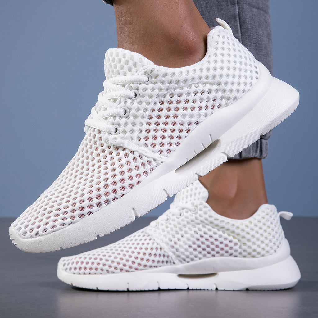 Men's Flyknit Mesh Sneakers — Lightweight Breathable Athletic Shoes