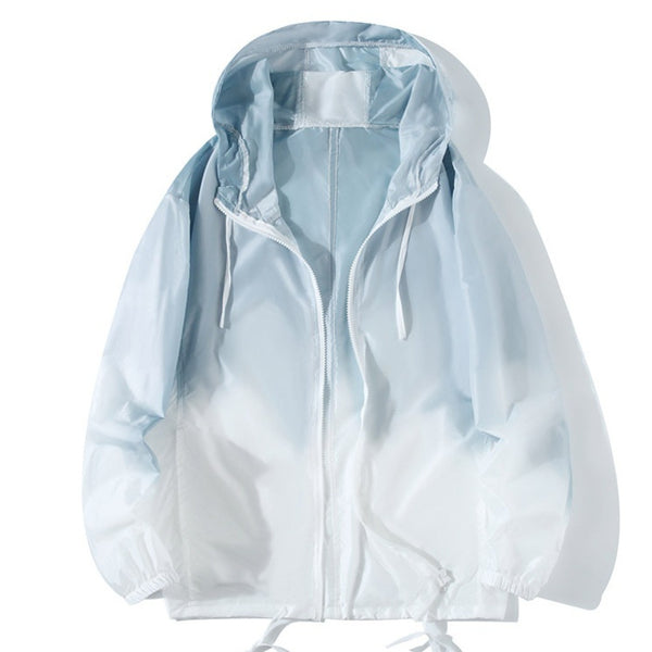 Gradient Ice Silk Sun-Protective Jacket Mens Lightweight Outerwear