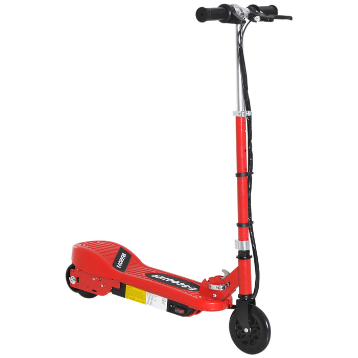Folding Electric Kids Scooter Ride On Age 7-14, Red/Black