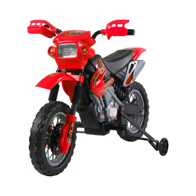6V Kids Child Electric Motorbike Ride On Motorcycle Scooter Children Toy Gift For 3-6 Years (Red)