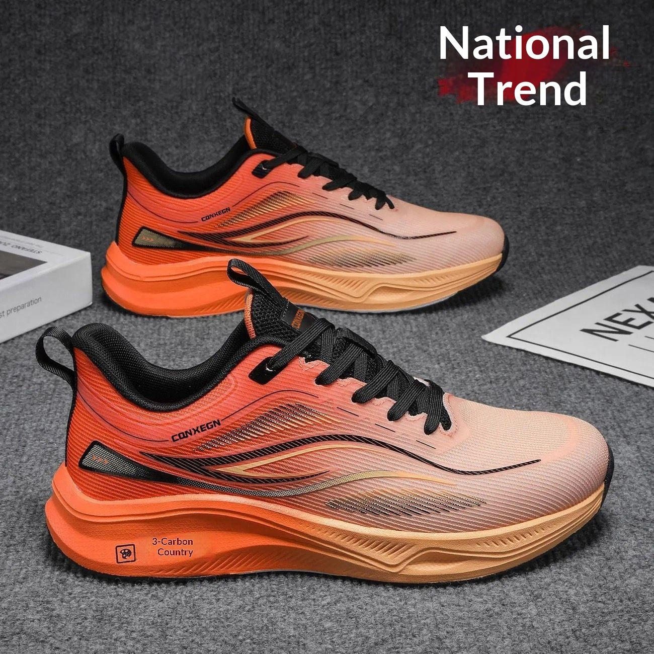 Men's Trendy Hiking Running Shoes — Mesh-Lined Casual Sneakers
