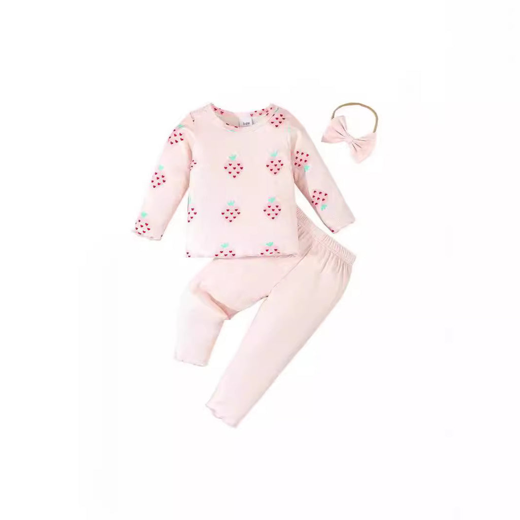 Infant 3-Piece Printing Suit Baby Set